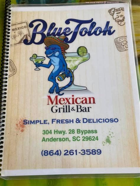 blue tolok|blue tolok restaurant anderson sc.